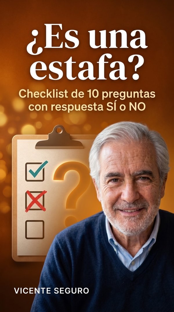 Portada del checklist ¿Es una estafa?